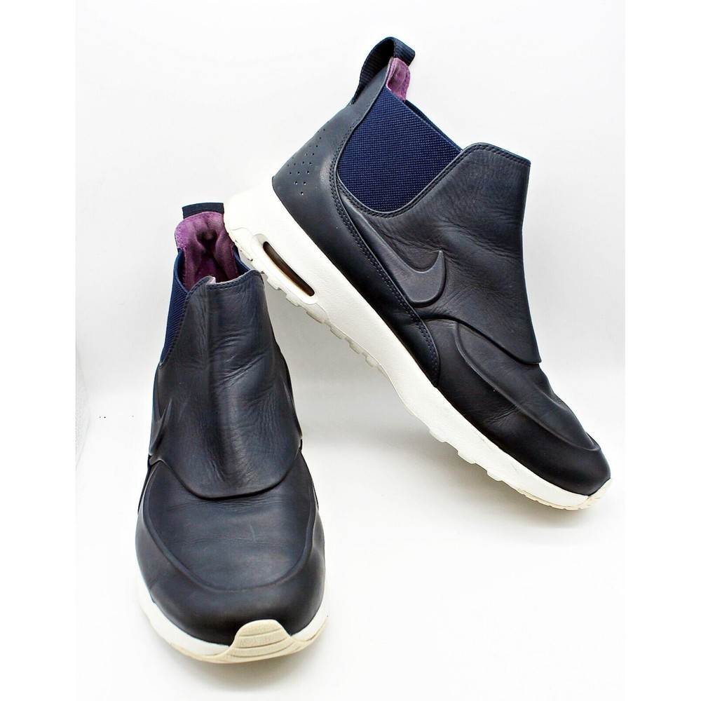 Nike Air Max Women's Thea Mid Sneaker Boot Navy Blue Leather Shoes Size 10